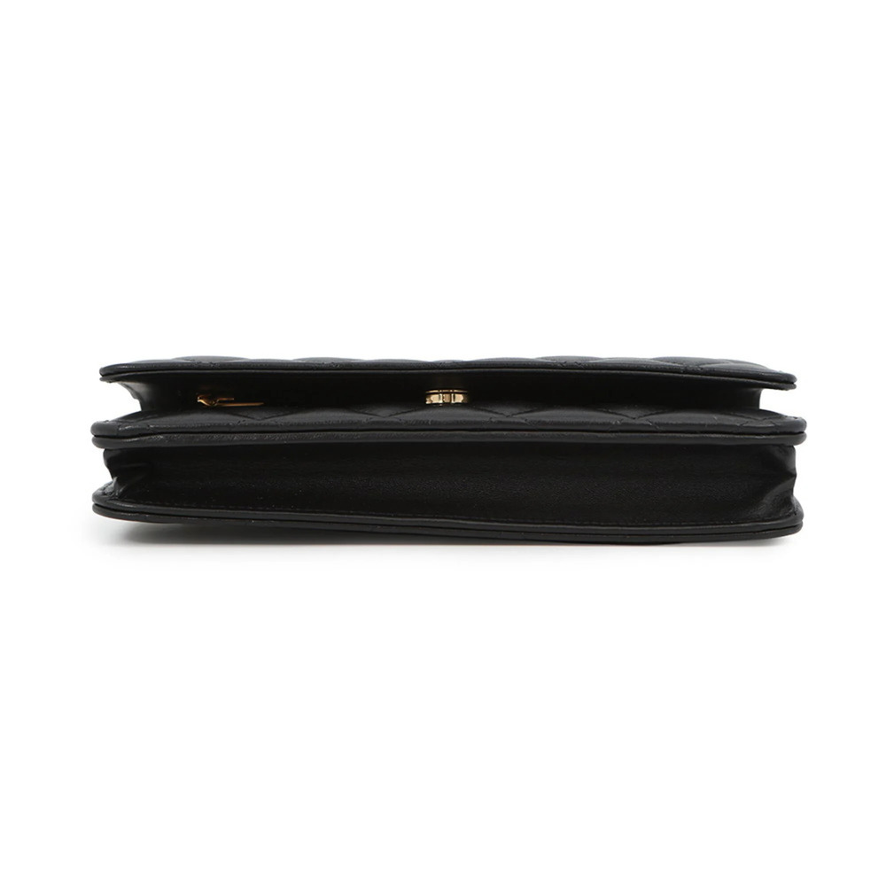 CHANEL Black Lambskin Leather Logo Wallet - Picture 3 of 13